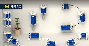 Soft origami robot inch-worms up walls