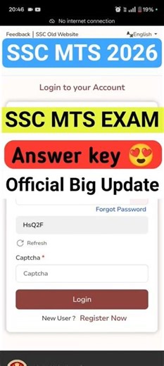 SSC MTS ANSWER KEY BIG UPDATE 2026 #sscmts