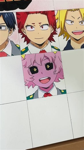 sleepydoodless on Instagram: "Painting Mina Ashido from My Hero Academia #myheroacademia #sketchbook #acrylicmarkers #animeart"