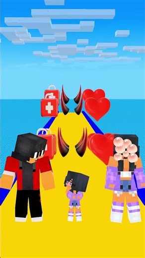Who's win? Aphmau and Aaron & Baby Aphmau #minecraftanimation #minecraft