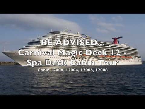 Carnival Magic (2017) - Spa Deck 12 - Watch Before You Book - Cabin Tour