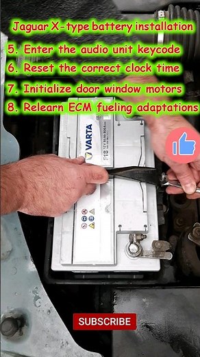 Jaguar X-type battery installation
