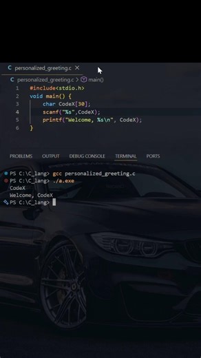 C Programming Basics: Personalized Greeting Program! 💻✨