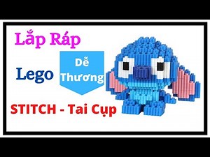 Lắp ráp mô hình lego STITCH tai cụp siêu đẹp - LK LEGO