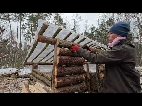 My Secret Winter Shelter Build | Bushcraft Survival