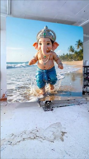 Happy Ganesh Chaturthi Drawing Photo 🌺🥰 Ganesh Ji Painting ❤️ #shorts #ganeshchaturthi #viralvideo