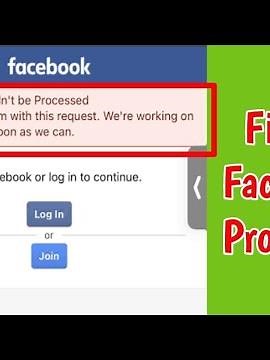 Fix Facebook Your Request Couldn't be Processed Problem Solve | Facebook Request Couldn’t be Process