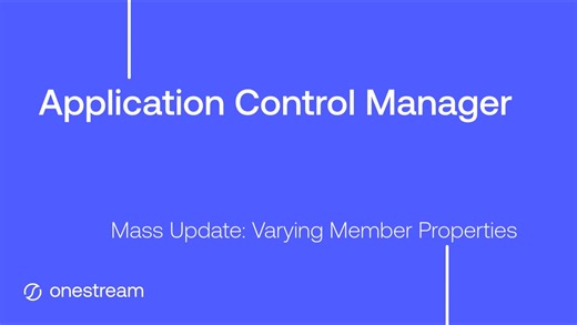 Application Control Manager's Mass Update Feature: Varying Member Properties