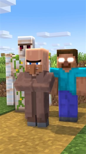 When Pillagers Finally Attack the Village 😳#minecraft#shorts