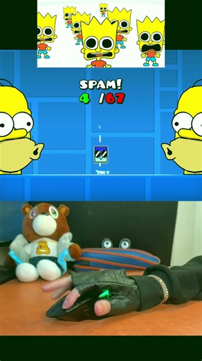 EASY or IMPOSSIBLE HOMER CHALLENGE vs SPAM TRAP?🤔 #shorts #geometrydash #gd