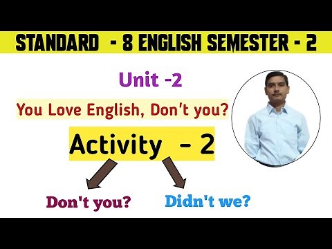 Std 8 English sem 2 unit 2 activity 2