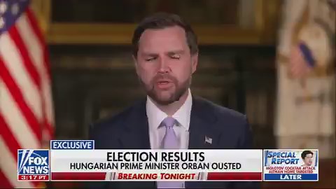 Baier: 🇺🇸🇭🇺 Your thoughts about whether it was worth it to go support Viktor Orban in that race, considering he lost significantly and he's one of the only European leaders who supports Vladimir Putin?JD VANCE: I think that Viktor Orban's a great guy who's done a very good job.But one of the reasons why we decided to do that, Baier, is not because we can't read polls...We did it because he's one of the few European leaders we've seen who's been willing to stand up to the bureaucracy in Bruss