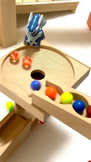 Marble Run ASMR with Pokemon | Colorful Marbles on a Wooden Course | No.064