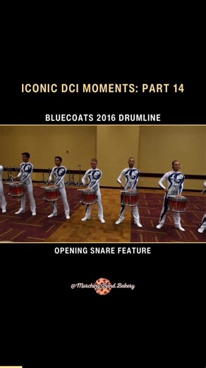 Marching Band Bakery on Instagram: "One of the most well known snare features EVER. This snare moment from the Bluecoats 2016 show “Down Side Up” is so recognizable, that even non-percussionists will probably recognize it if you play it for them. Why? The use of the snares rim, both through rim-knocking (sometimes called a side-stick) and playing on the shell of the drum. Those distinct sounds have made it incredibly recognizable, even for those who might be uneducated in the instrument. - - - #