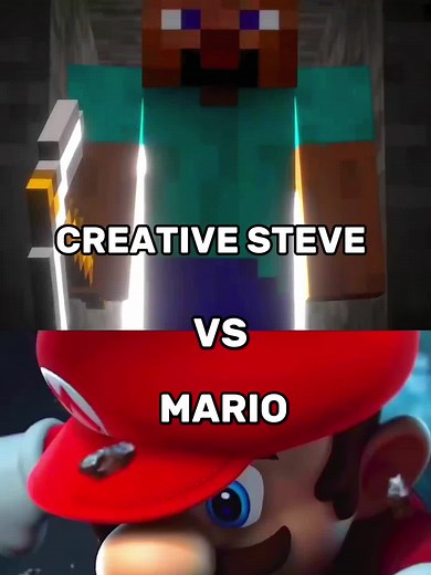 Mario Vs Steve #mariobros #minecraft #mario #steve