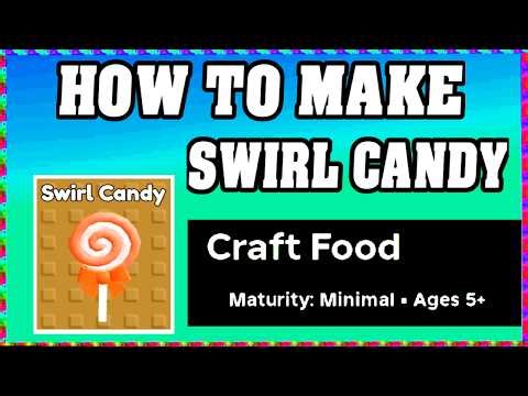 How To Make SWIRL CANDY in CRAFT FOOD / ROBLOX / [Make New Recipe][Easter Update]