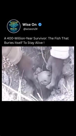 Wise On on Instagram: "Meet the African lungfish—a “living fossil” with one of the wildest survival strategies on Earth. It can breathe air using lungs, so it is not fully dependent on oxygen-rich water like most fish. When dry seasons hit, it digs into the mud, forms a protective cocoon, and enters aestivation—a low-energy dormant state that helps it survive until water returns. Some reports describe this lasting for very long periods under harsh conditions. With an eel-like body and an omnivor