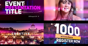 Dynamic Event Presentation Opener with Bold Text and Modern Transitions