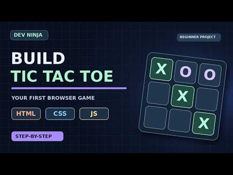 Tic Tac Toe Game in HTML CSS JavaScript | Beginner Tutorial