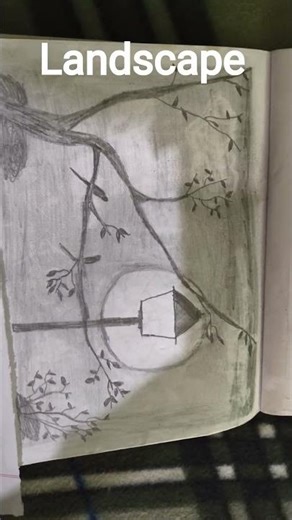 Beutiful 🎨 landscape drawing ideas #art #sketch #trending #drawing