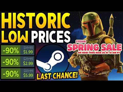 STEAM SPRING SALE 2026 - LAST CHANCE HISTORIC LOW STEAM GAME DEALS!