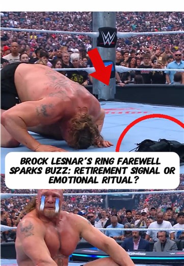 Brock Lesnar’s Emotional Ring Farewell—Retirement Hint or Passing the Torch? #usa #brocklesnar #fyp #tiktok #celebrity