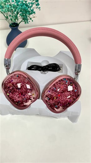 The pink Bluetooth headphones everyone's been waiting for. #Bluetooth headphones#music #fyp #wireless headphones