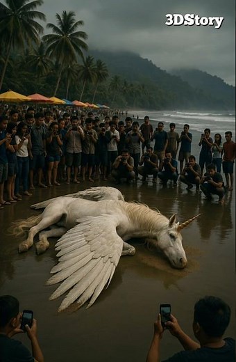 The unicorn is a legendary creature often depicted as a white horse with a single spiral horn