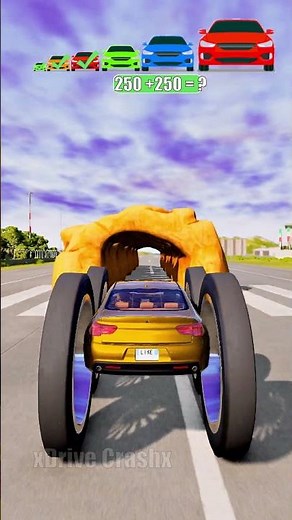 Big & Small Cars vs Sandstone Gate Tunnel - BeamNG.Drive