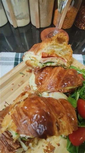 Loaded Air Fryer Croissant Sandwich