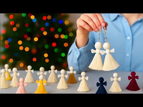 ✨🔑 Handmade Angel Keychains for Christmas | Cute DIY Gift Ideas 🎄🎁
