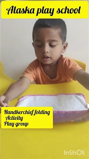 Handkerchief folding activity improves fine motor skills, concentration, and independence #alaska