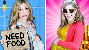 The challenge is being broke while pregnant vs. rich while pregnant! 😱 | Rebecca Zamolo