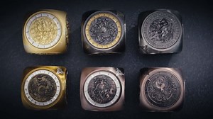 Lord of The Dice - 6in1 Metal Dice Cube Spinner That Contain a polyhedral dice Set for DND Dungeons and Dragons, Call of Cthulhu, Tabletop RPG, and Other TRPG Games (Gold)