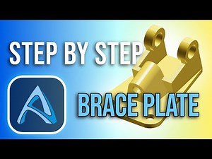 Learn Alibre: CAD Step By Step Tutorial - TTT Tier 6 24-02-13 Brace Plate