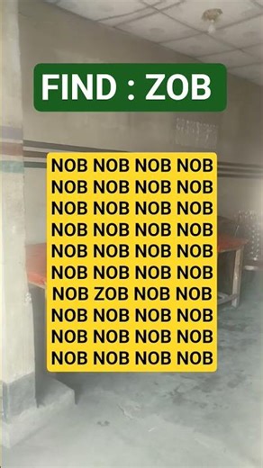 Observation visible test find ZOB #answer #puzzle