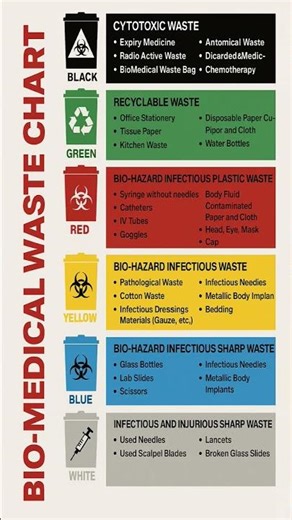 Bio-Medical waste chart for nursing students #biomedical #waste #chart #nursing