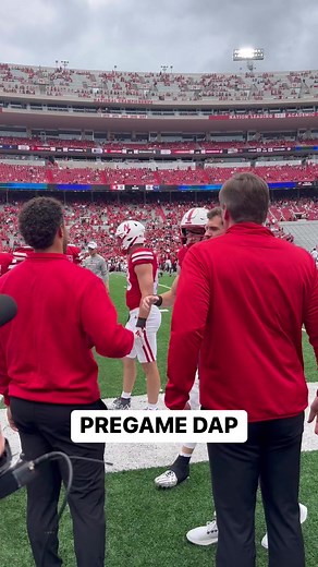 Adrian Martinez and Thomas Fidone shared a moment before the #huskers W #gbr #Nebraska #CFB #cornhuskers | Hurrdat Sports