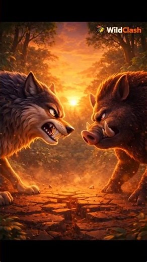 Wolf vs Wild Boar 🐺🆚🐗 | Epic Animal Battle #shorts