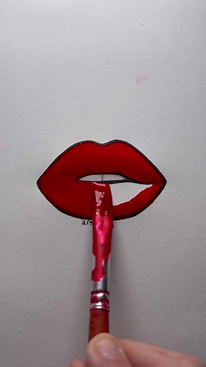 Red lips | Satisfying technique! #makeup
