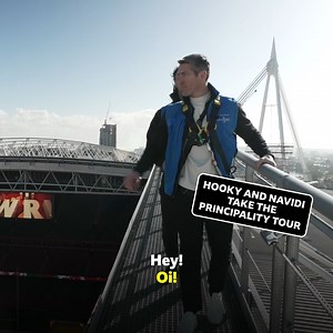 Josh Navidi and James Hook 'drop in' to the Principality Stadium for a behind the scenes tour... Watch Sin Bin now on #iPlayer | BBC Cymru Wales