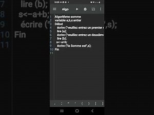 Apprendre à programmer avec un téléphone portable, Informatique, Algorithme