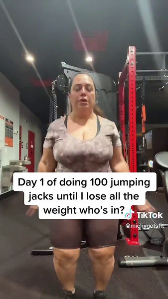 Jumping Jack challenge day 1 of 100 jumping jacks #challenge #day1 #weightloss #getbackup #weightlossjourney