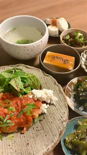 【自炊記録】お弁当作りも頑張った平日の自炊記録#自炊 #お弁当 #お皿好き #簡単レシピ #料理 #ヘルシー #ダイエットレシピ #ひとりごはん #ひとり暮らし #腸活 #cooking #時短