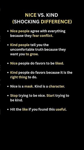Nice vs Kind: The Shocking Difference That Will Change Your Life in 2026! 💡 | Motivational Truths