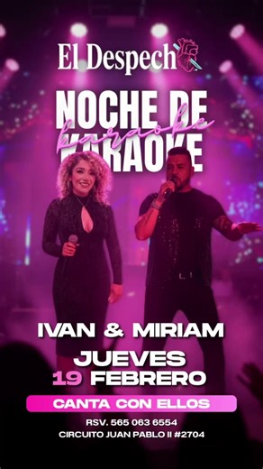 JUEVES DE KARAOKE Y VAQUEROS EN EL DESPECHO PUEBLA 💘 Ven a cantar con los mejores artistas de el Despecho 💘 MIRIAM E IVANN Jueves 19 de Febrero , 21:30