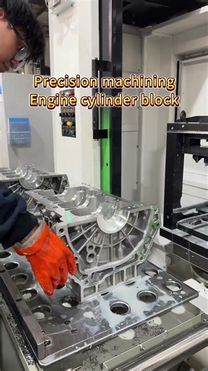 Precision machining of engine cylinder blocks#shorts