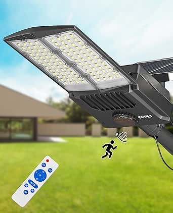 JAYNLT Y-9000W Solar Street Lights Outdoor,6500K 700000LM High Power Parking Lot Lights Commercial Dusk to Dawn, IP67 Waterproof Solar Security Flood Lamps Motion Sensor for Yards, Farm,Road
