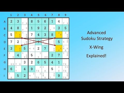 Advanced Sudoku Strategy X-Wing Explained