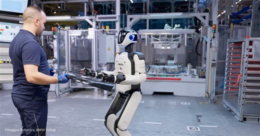 Humanoid robots are moving from labs to factory floors. 🤖Advances in physical AI, robotics & simulation are driving new levels of adaptability and dexterity.Hear from us, @BMWGroup, @HexagonAB, and @Microsoft at #HM26 on making humanoids ready for production.📅 Wednesday, April 22 | 2:35 p.m. CEST📍 Hall 25, Center StageLearn more: